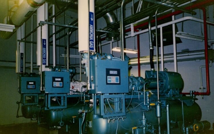 set of industrial gas compressors